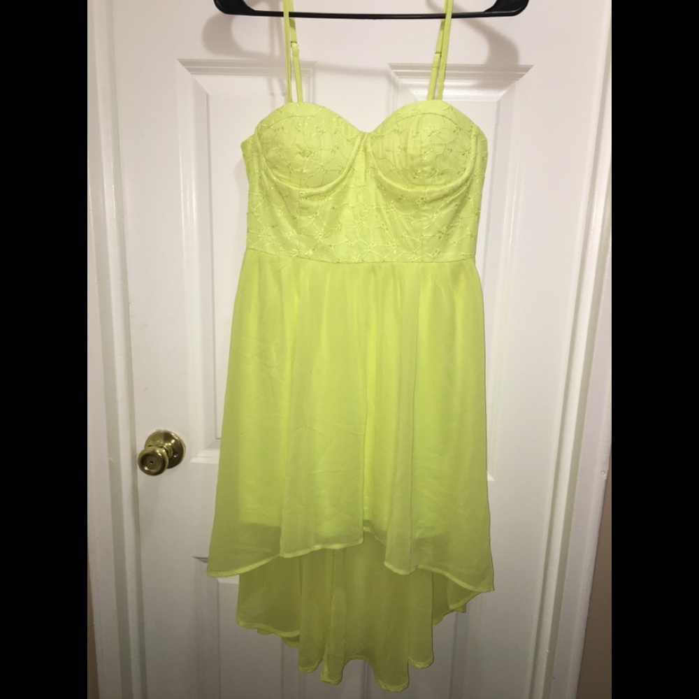 Yellow spaghetti strap dress